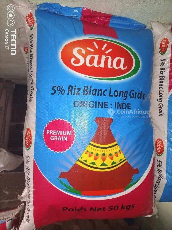 Riz Sana Long Grain 5% Inde 50kg Green Valley
