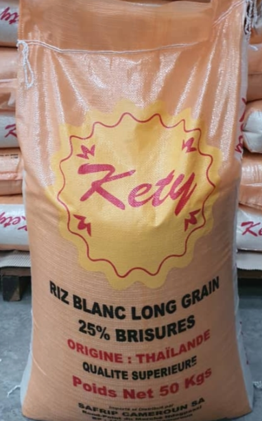 Riz Kety Blanc Long Grain 50kg Safrip Cameroun